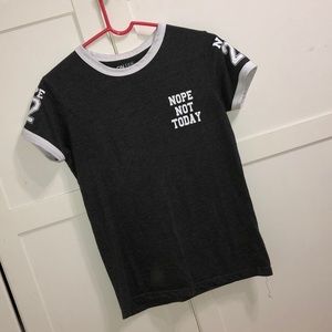 Grey Cute Graphic Top T-Shirt